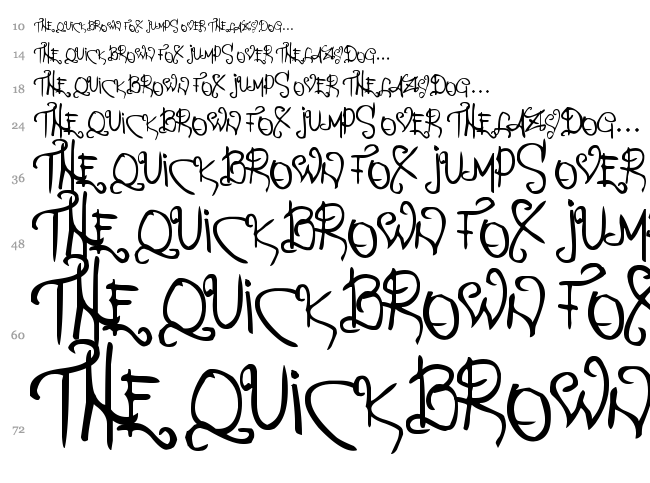 Percance Fatal font waterfall